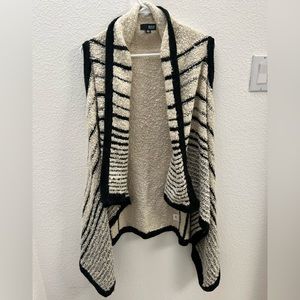 a.n.a - boho shawl neck chunky duster sweater vest M